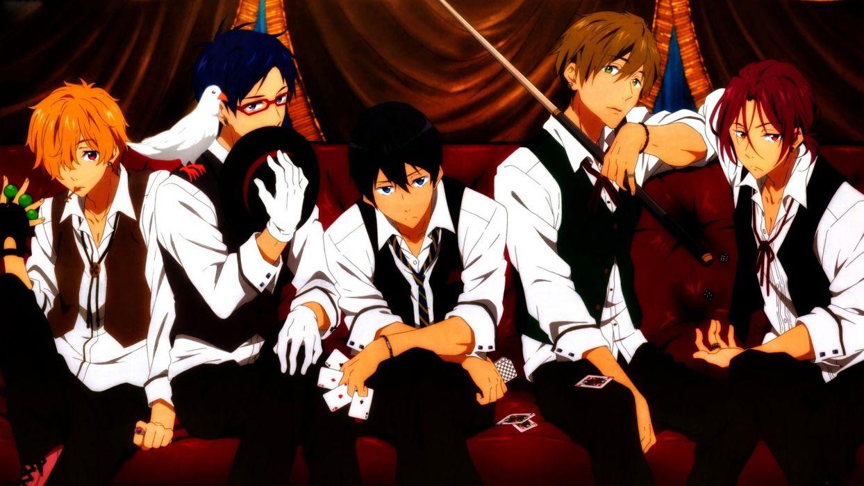 1244x700 Free! Megane Nagisa Hazuki Makoto Tachibana Haruka Nanase Rei