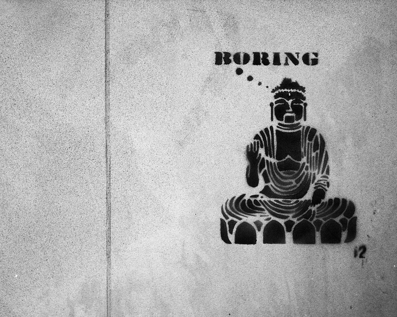 1280x1024 Download wallpaper 1280x1024 buddha, buddhism, boring, graffiti