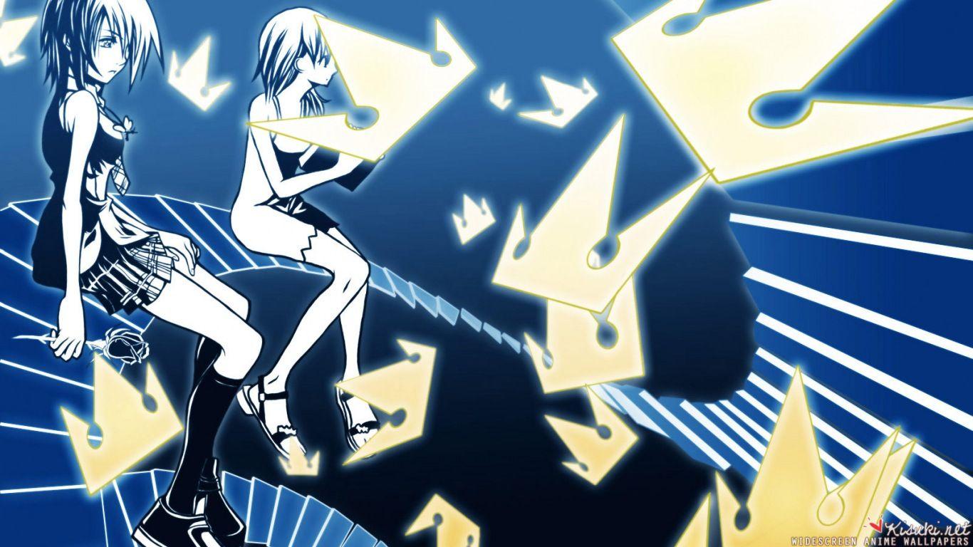 1366x768 Anime Kingdom Hearts Stairs Over X 261596 Wallpaper wallpaper