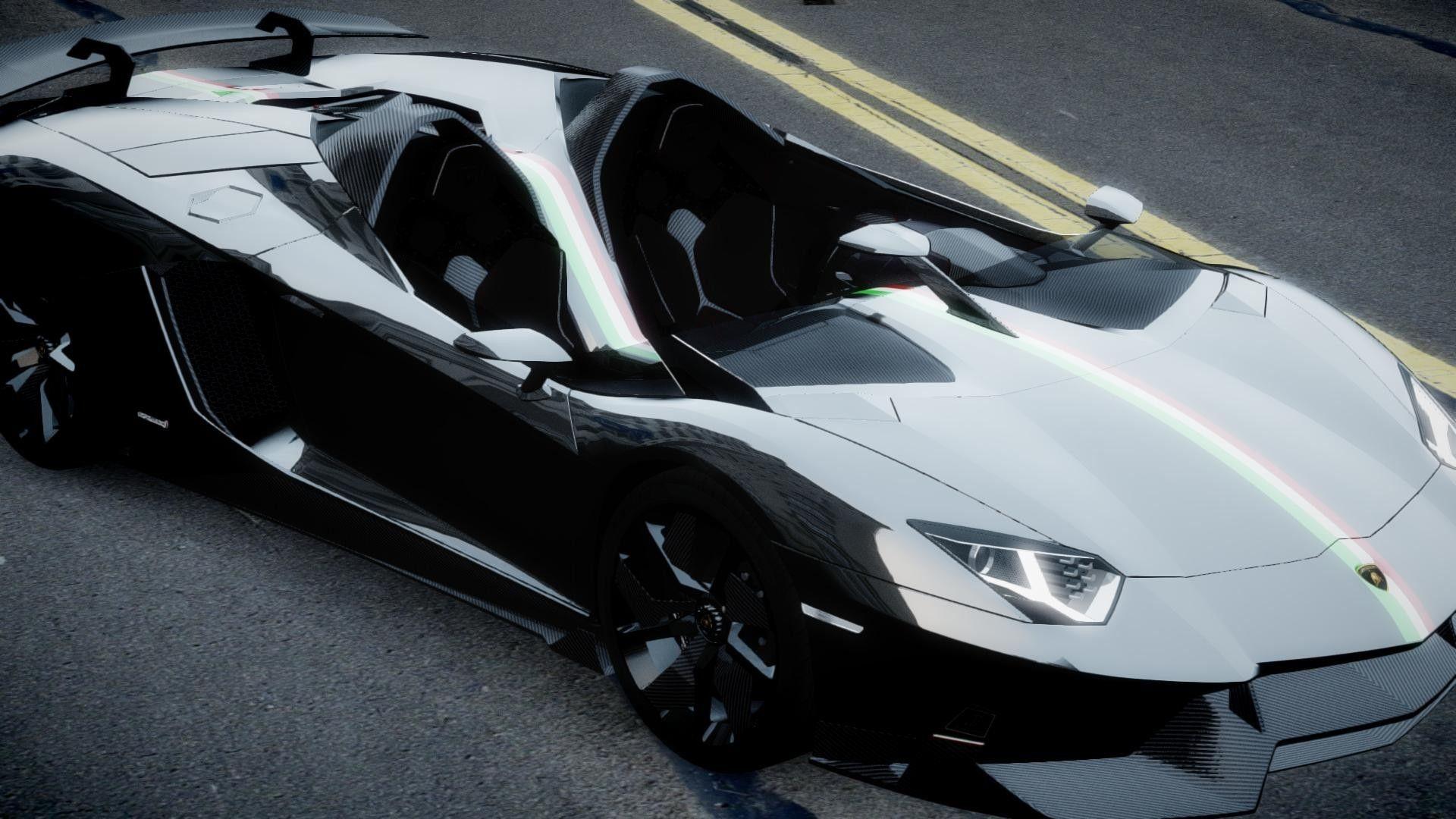 1920x1080 Lamborghini Aventador J Black wallpaperx1080