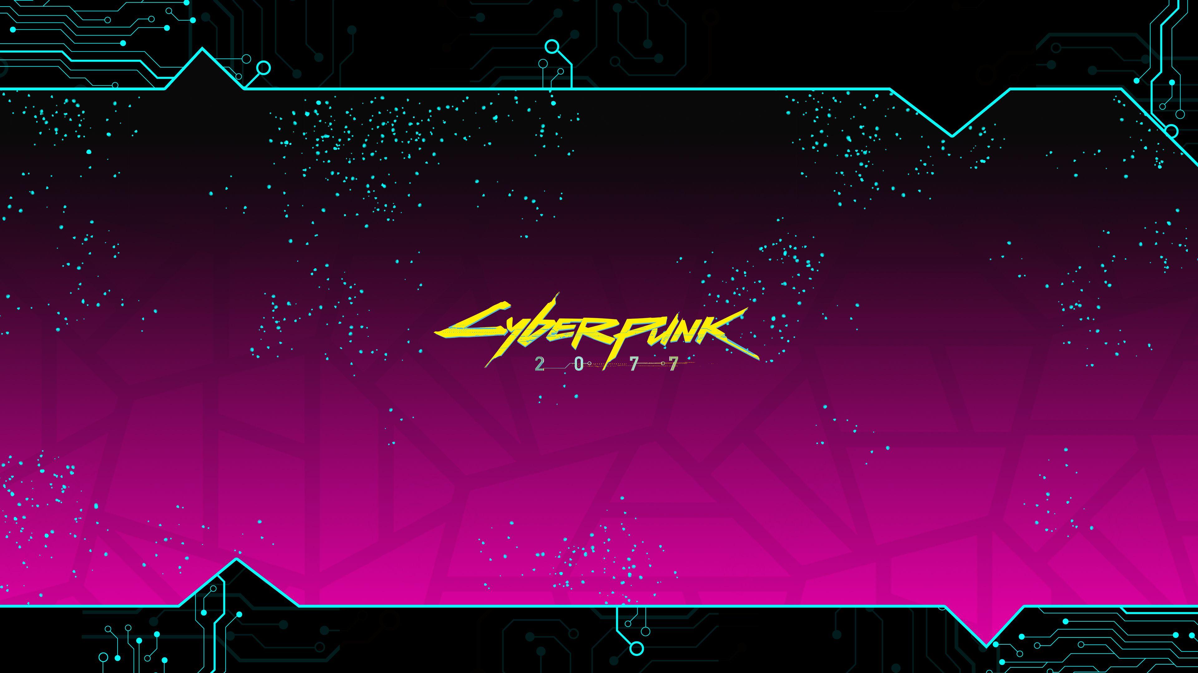 3840x2160 Cyberpunk 2077 Nền Logo Hình nền 4K, Trò chơi HD 4K