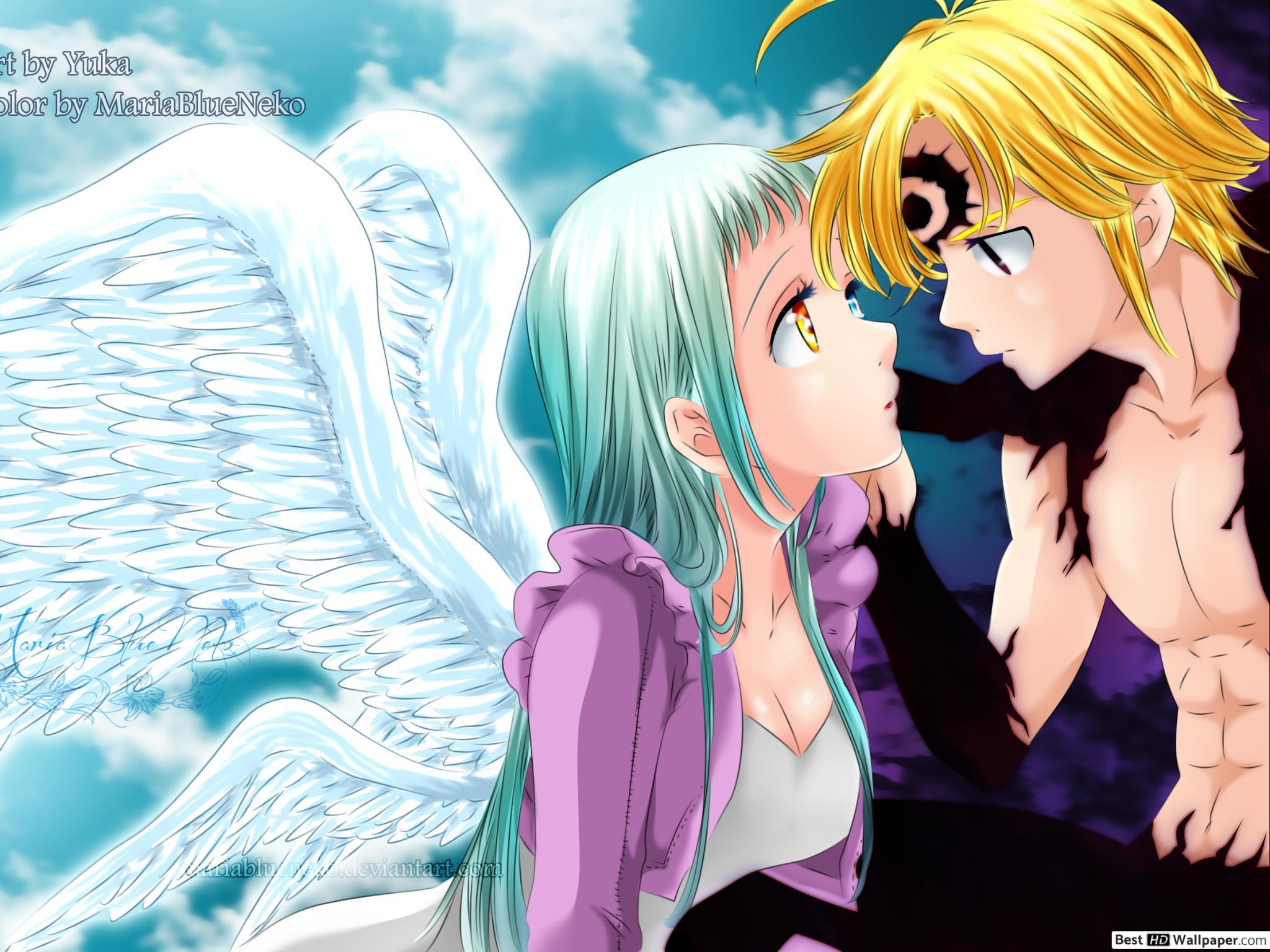 2048x1536 The Seven Deadly Sins Liones & Meliodas Demon King