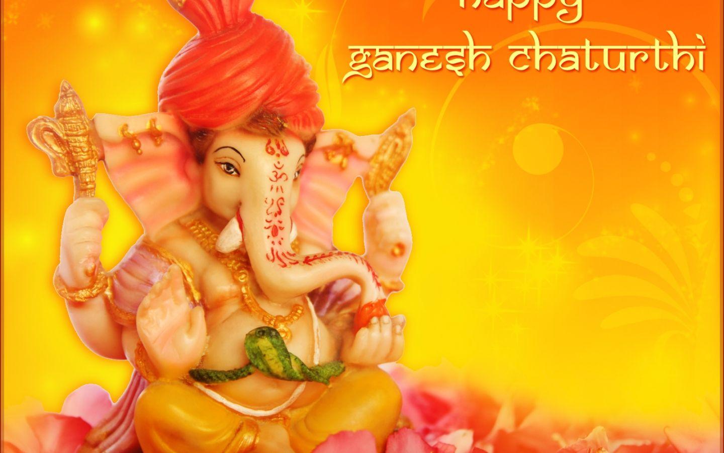 1440x900 Free download Ganesha Chaturthi Wallpaper Ganesha Chaturthi