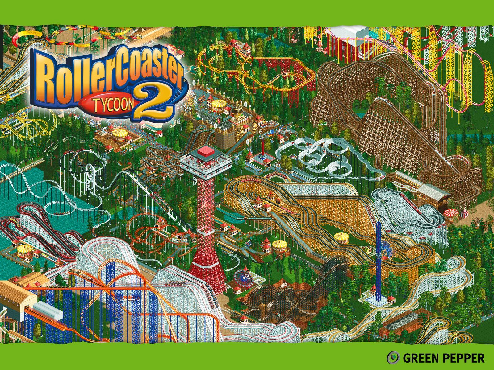 1600x1200 RollerCoaster Tycoon 2 (2002) promotional art