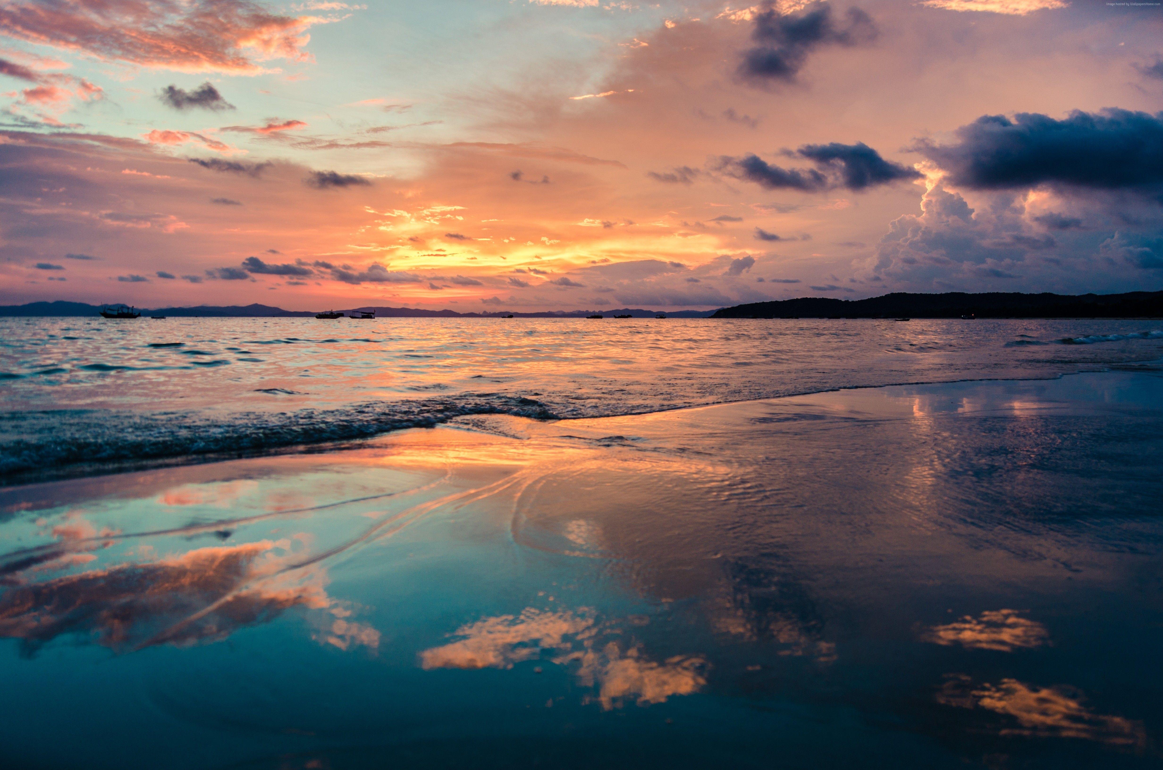 4928x3264 #ocean, #sky, #beach, #sunset, #clouds, k. Mocah.org HD Desktop Wallpaper