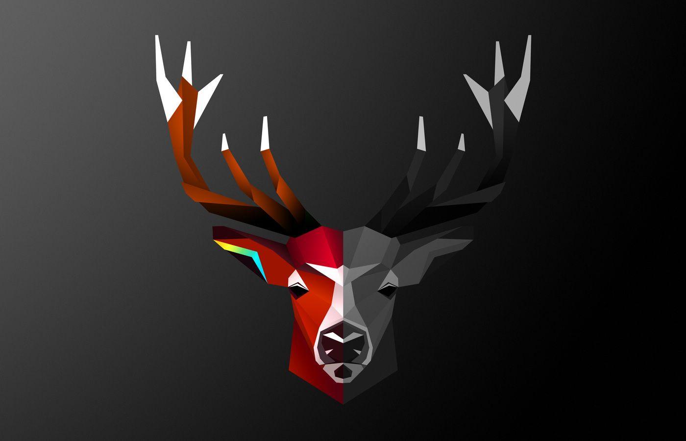 1400x900 Abstract Deer 4k 1400x900 Resolution HD 4k Wallpaper