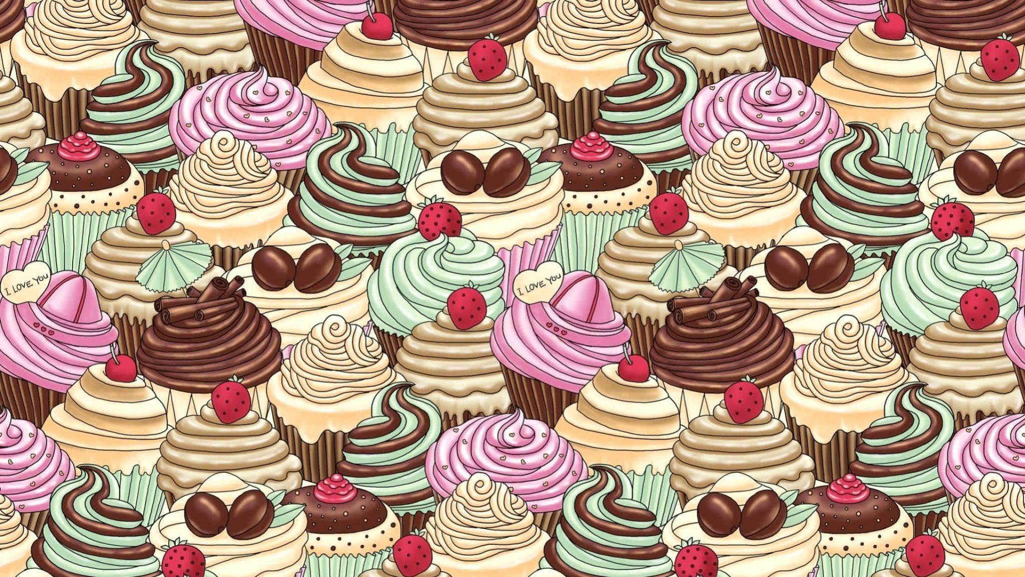 2048x1152 Cute Cupcake Wallpaper. Cupcakes wallpaper, Cupcake