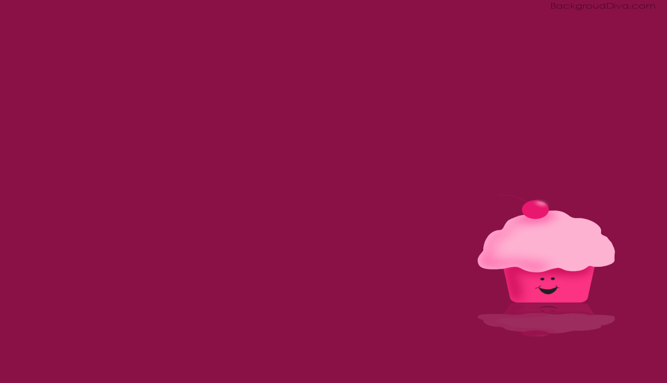 1336x768 Wallpaper Cupcake Design Cute Colorful With Cherry Pink Backround