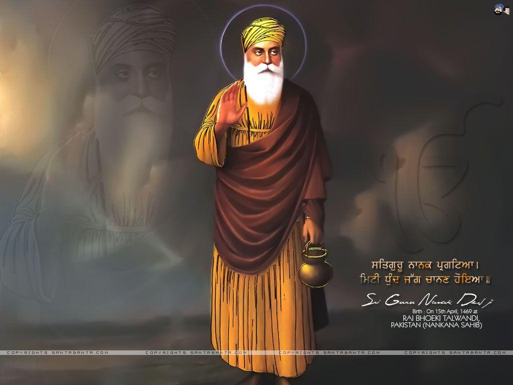 1024x768 Sikh Guru HD Wallpaper