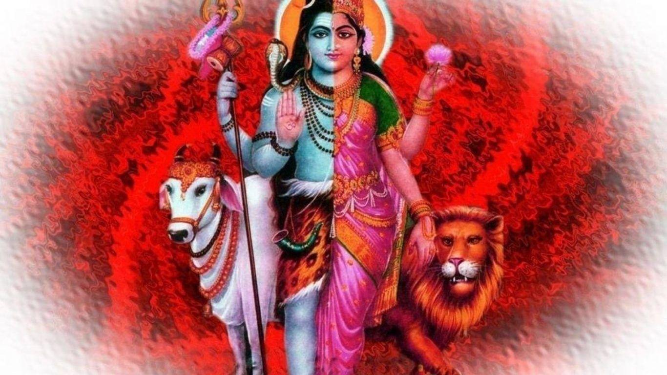 1366x768 Lord Shiva Parvati Image Wallpaper 3D. Hindu Gods and Goddesses