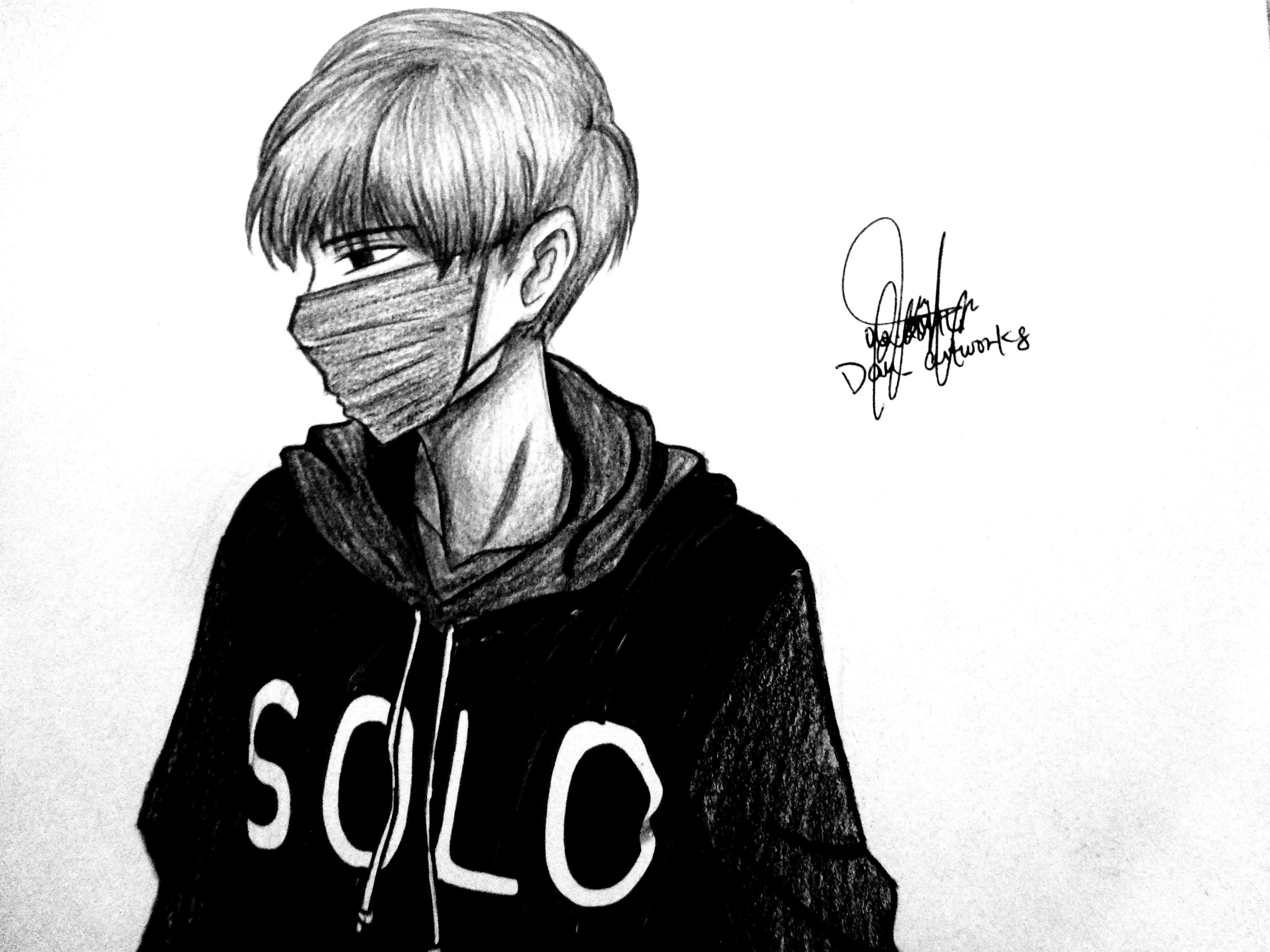 4000x3000 Best For Anime Easy Sad Lonely Girl Drawing