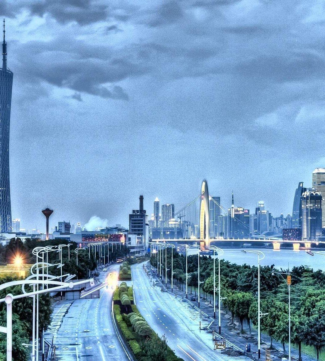 1080x1200 Download Guangzhou City Aerial View Wallpaper for desktop, mobile