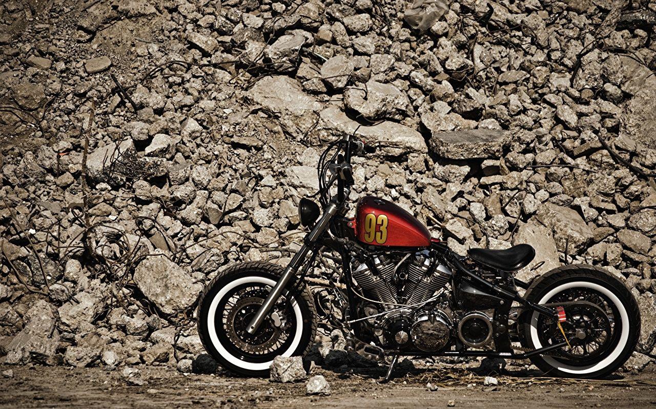 1280x798 Photos Yamaha xv1600 bobber Motorcycles Stones