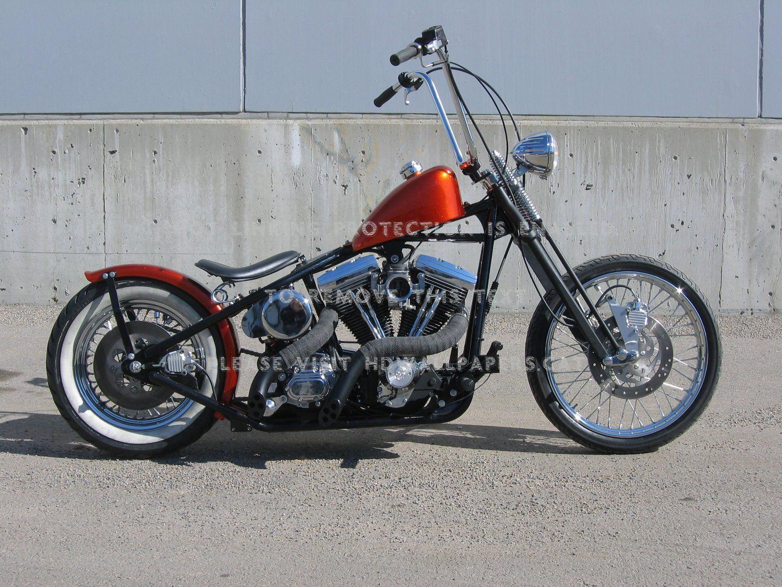 1600x1200 hd orange bobber bike harley motorcycle
