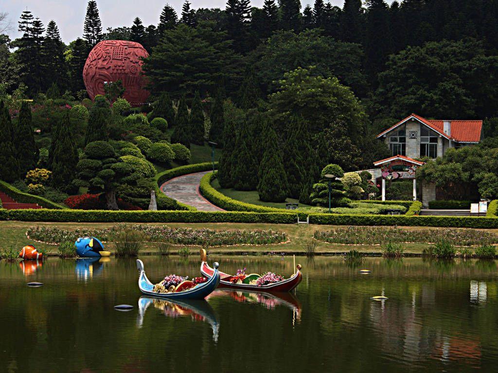 1024x768 Guangzhou city wallpaper garden
