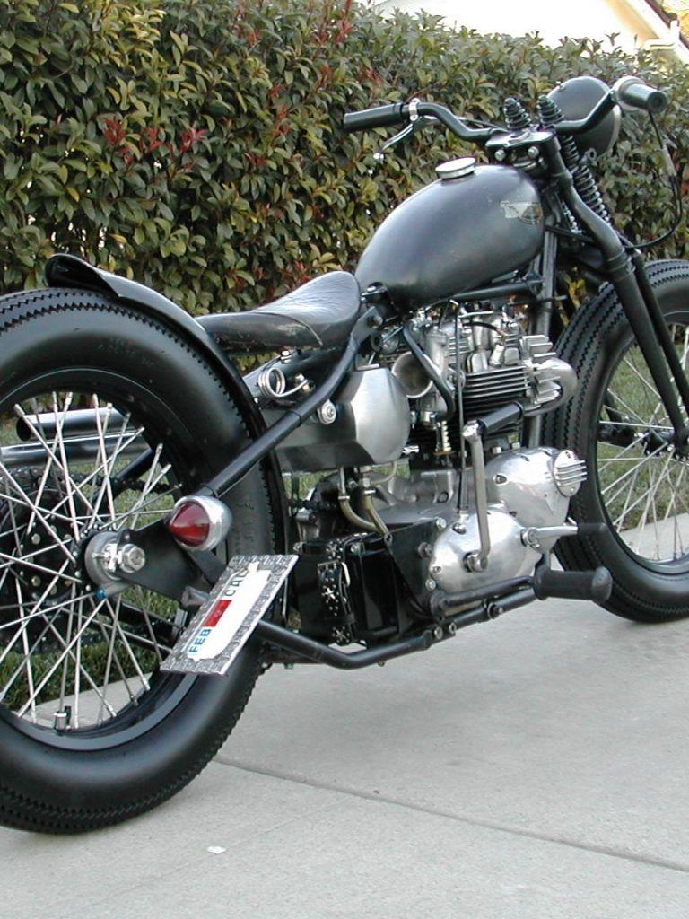 768x1024 Free download Old School Triumph Bobber Wallpaper PicsWallpapercom