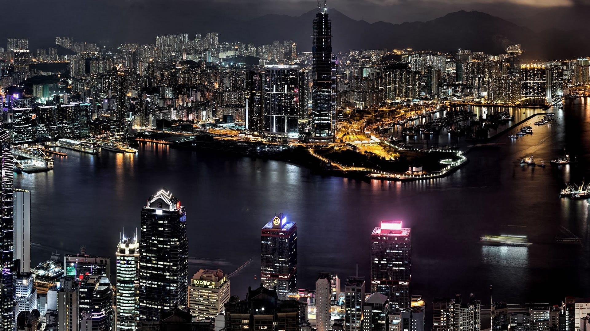 Hong Kong At Night Wallpapers Top Free Hong Kong At Night