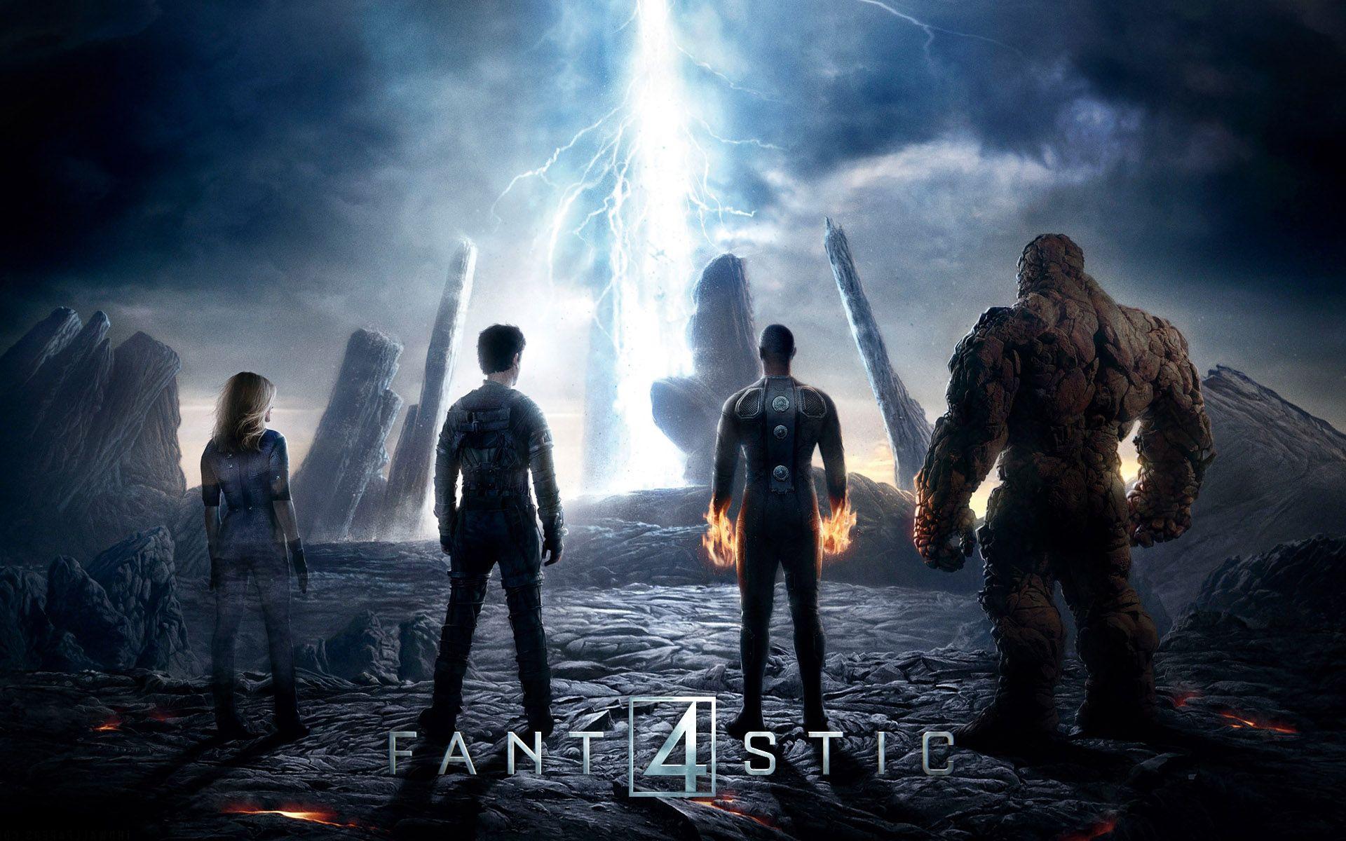 1920x1200 Fantastic Four 2015 Movie Poster Wallpaper Thing Human Torch Mr