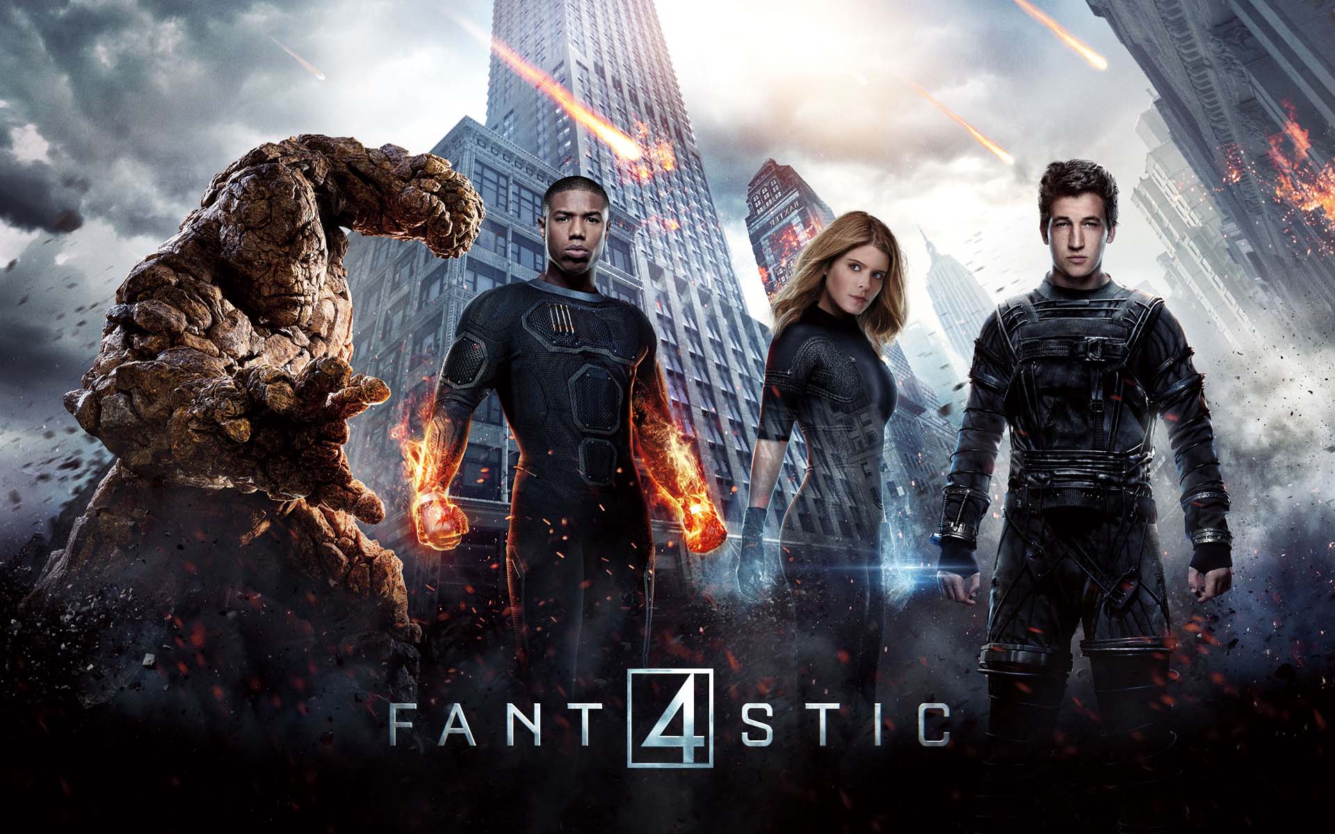 1920x1200 Fantastic Four 2015 Poster Movie Wallpaper Thing Human Torch Mr
