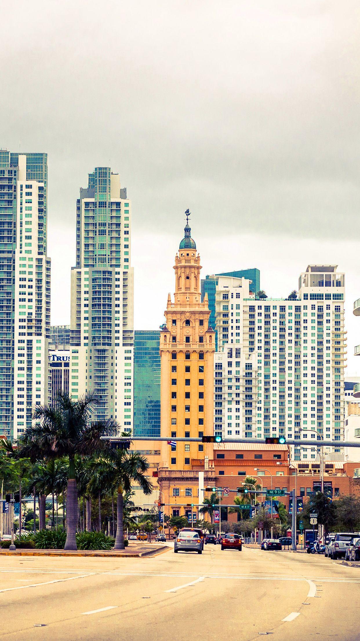 1242x2208 Miami Florida : Street Wallpaper for iPhone Pro Max, X, 7