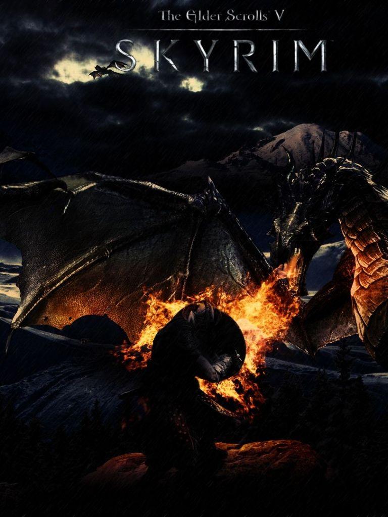768x1024 Free download Skyrim Wallpaper In HD Daedric Armor Games Picture