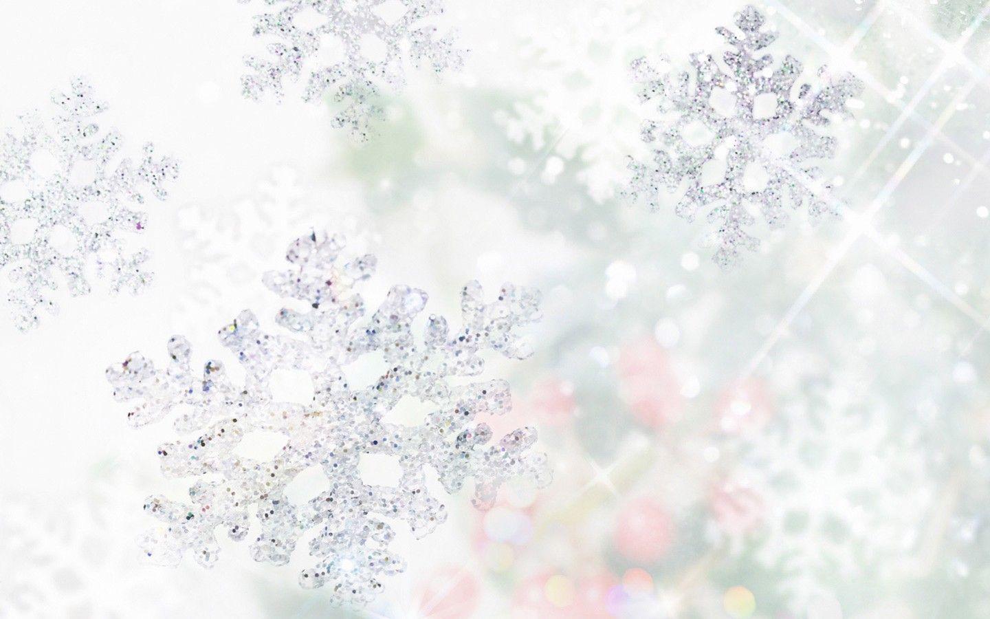 1440x900 White Christmas Background. Snow White