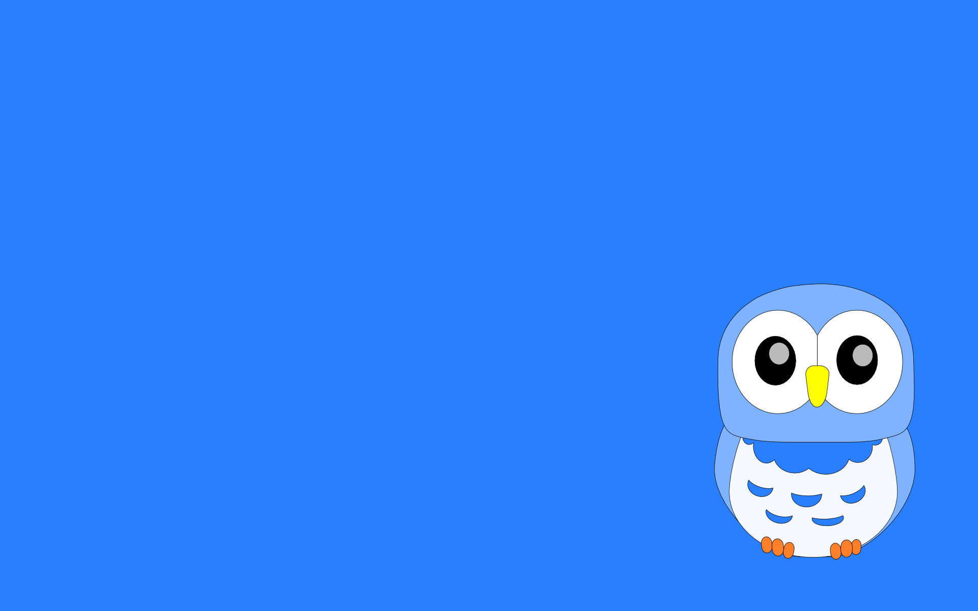 1920x1200 Minimalist owl, my first wallpaper