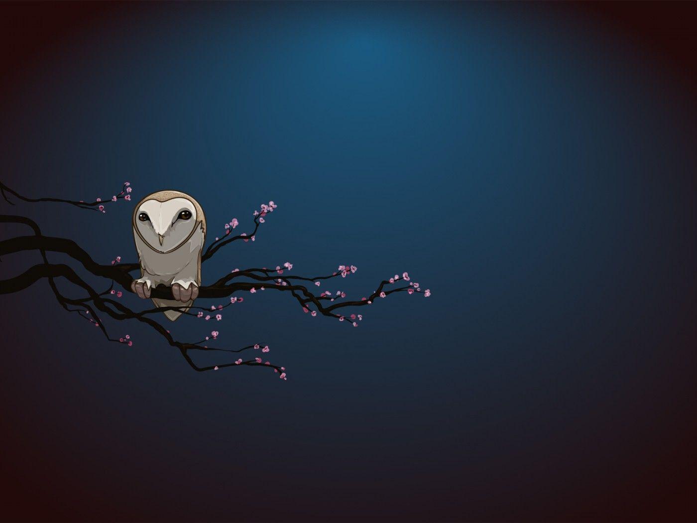 1400x1050 Cartoon Owl Wallpaper
