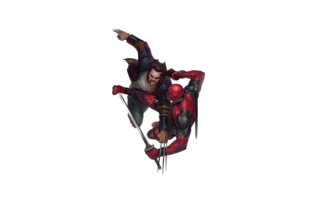 1332x850 Wallpaper Art, Wolverine, Style, Deadpool, Background, Comics