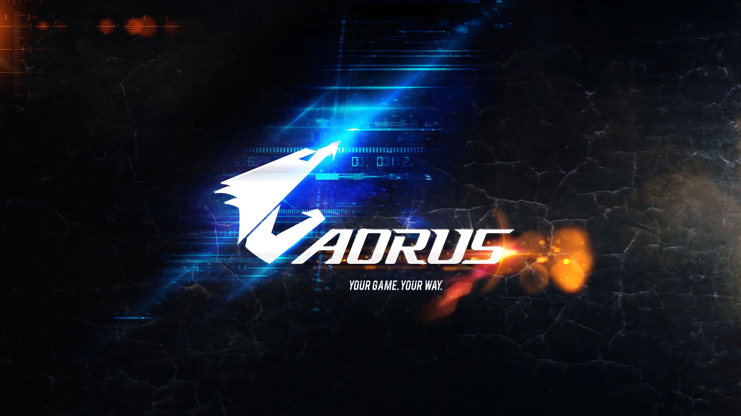 2560x1440 Aorus Gigabyte Logo Gaming Wallpaper