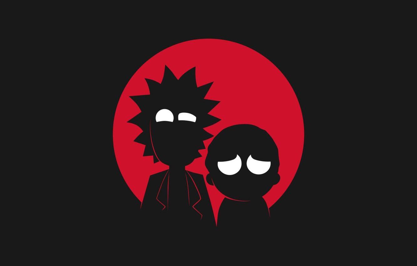 1332x850 Wallpaper Minimalism, Silhouette, Smith, Cartoon, Sanchez, Rick