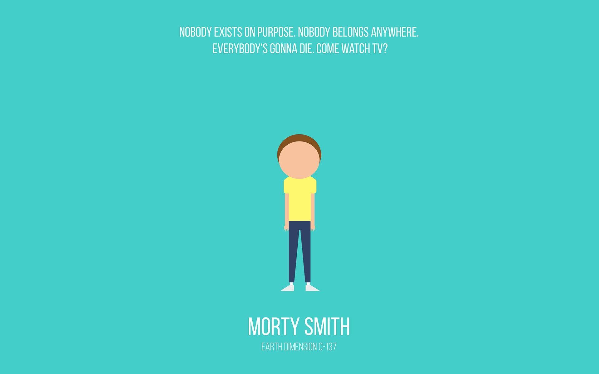 1920x1200 #Morty Smith, #minimalism, #Rick and Morty, #cartoon