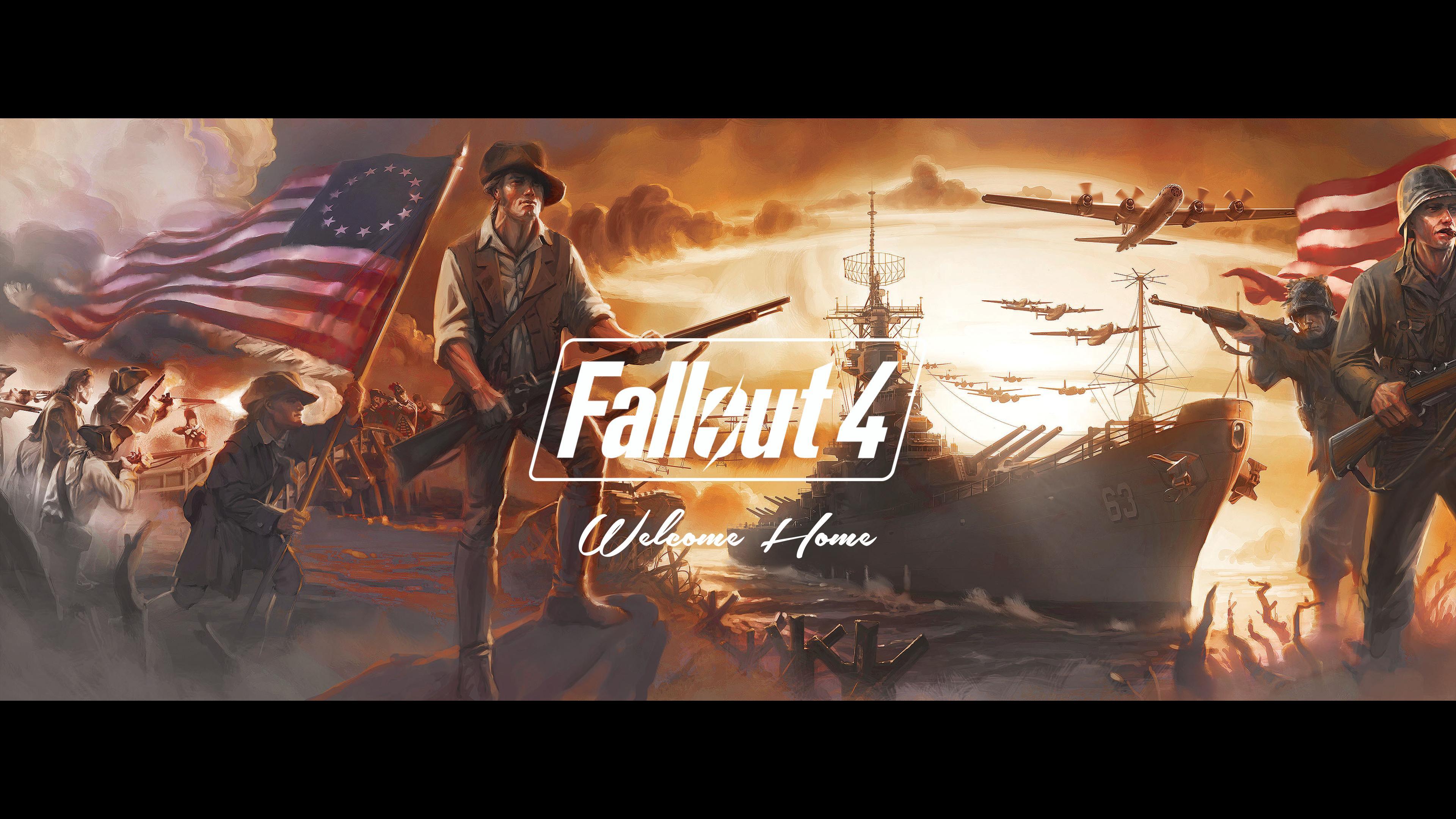 3840x2160 Fallout 4 Dual Screen Wallpaper