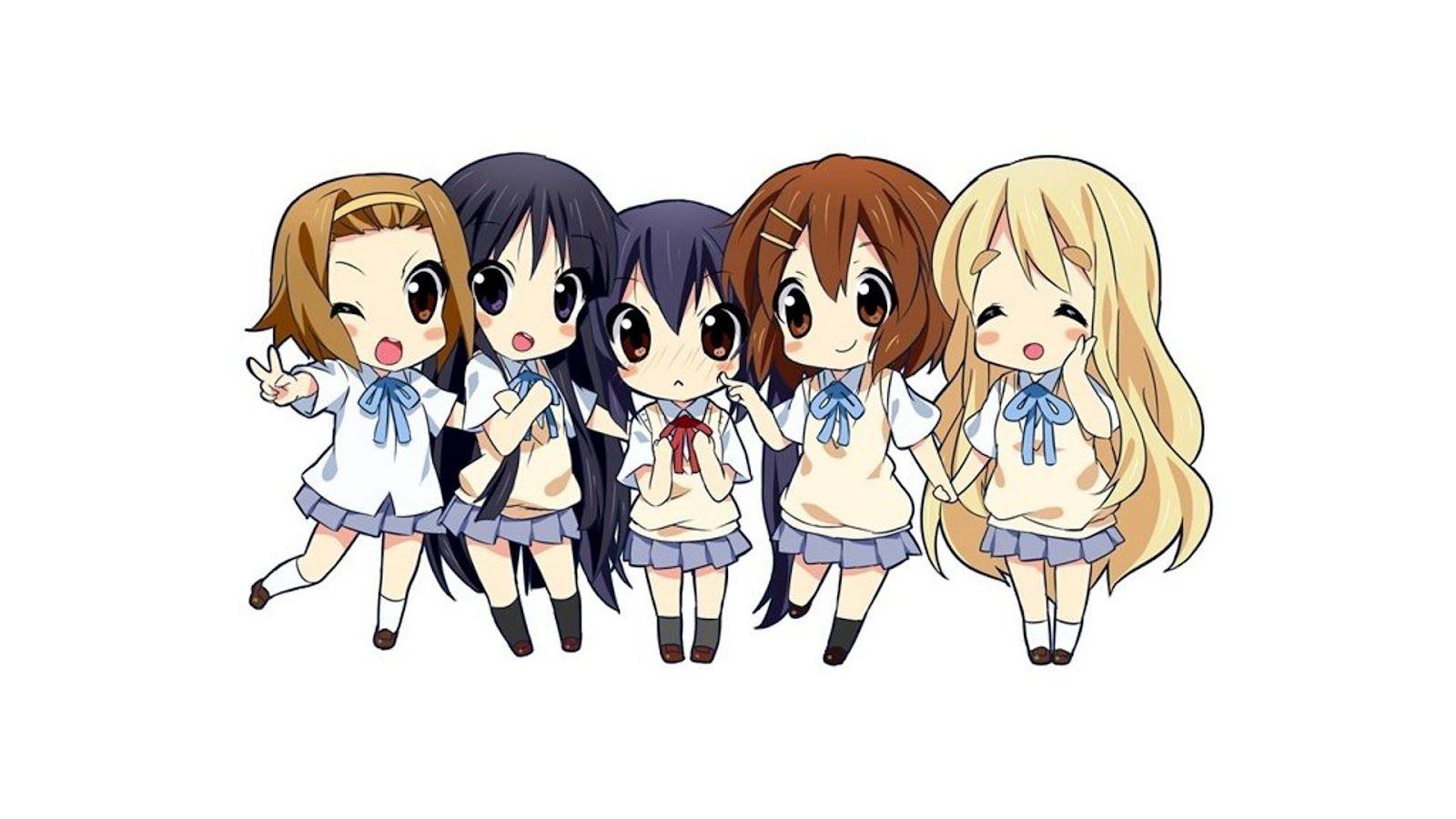 1600x900 Chibi Anime School Girls