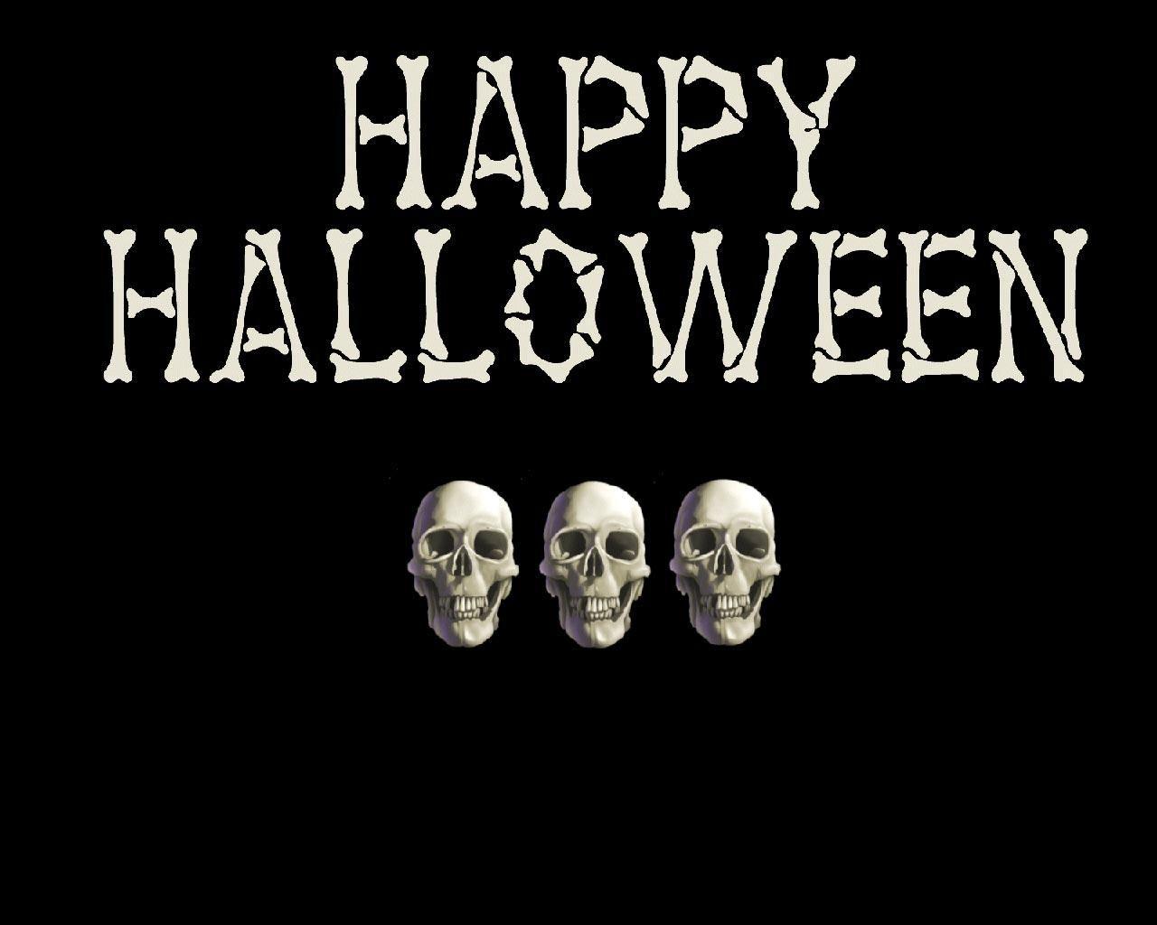 1280x1024 Halloween Skeleton Wallpaper