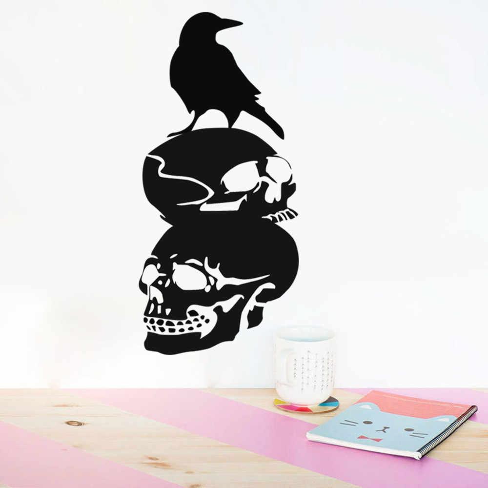 1000x1000 New Halloween Crow Background Wall Sticker Window Home