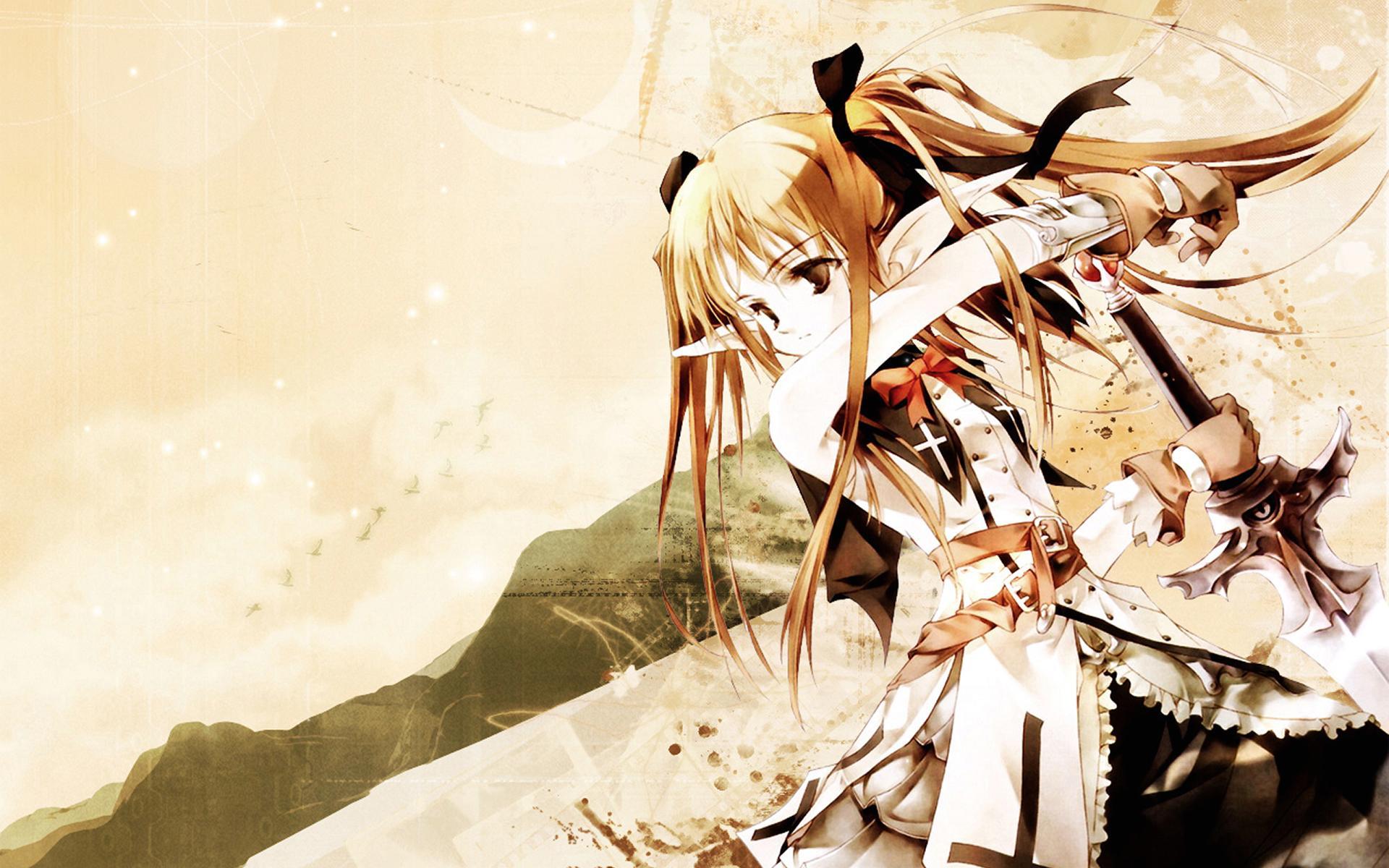 1920x1200 Wallpaper Warrior Girl Anime x 1200 Manga Japan