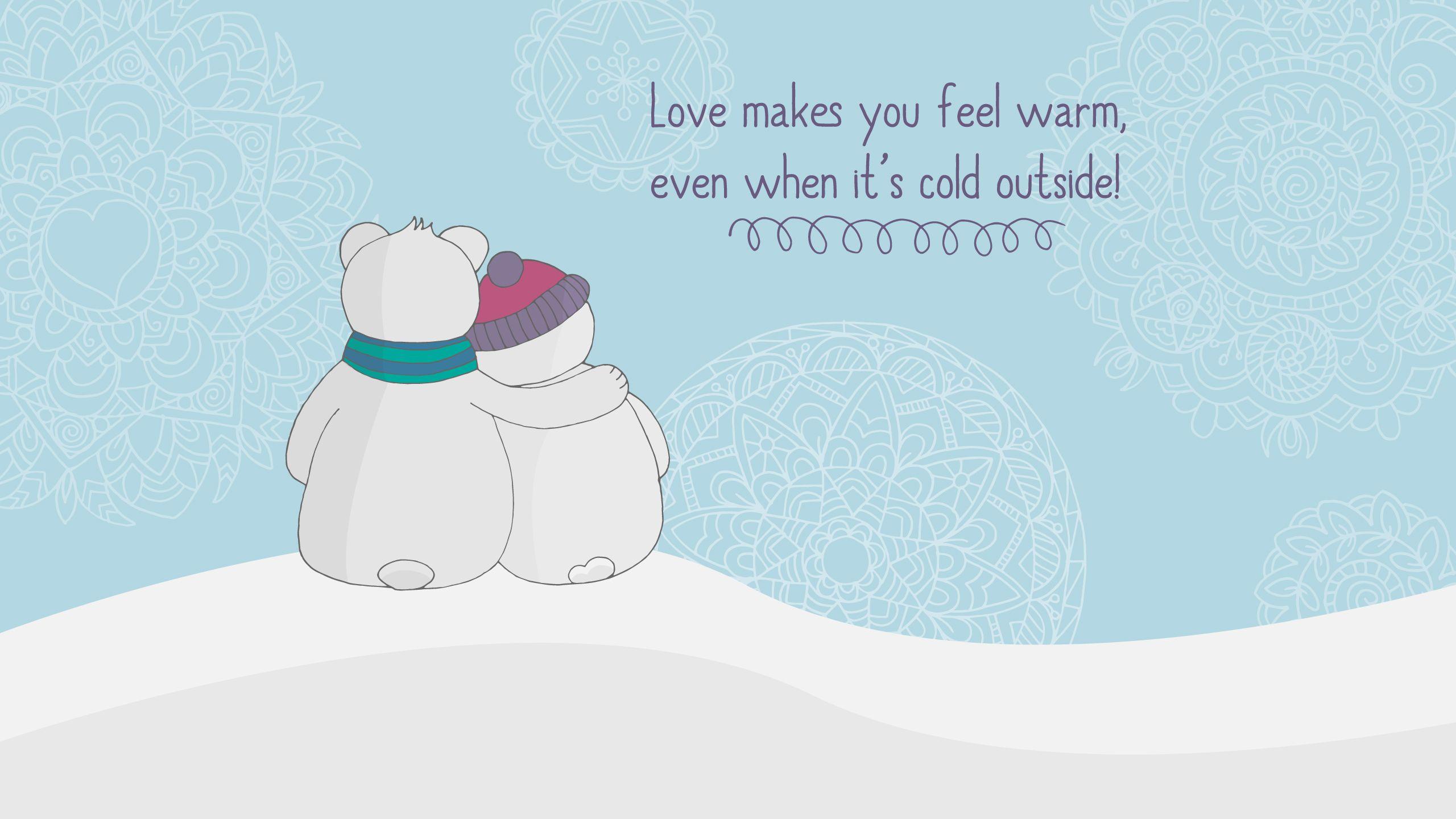 2560x1440 #Love, #Minimal, #Cold, #Winter, #Feel, #Warm, #Couple