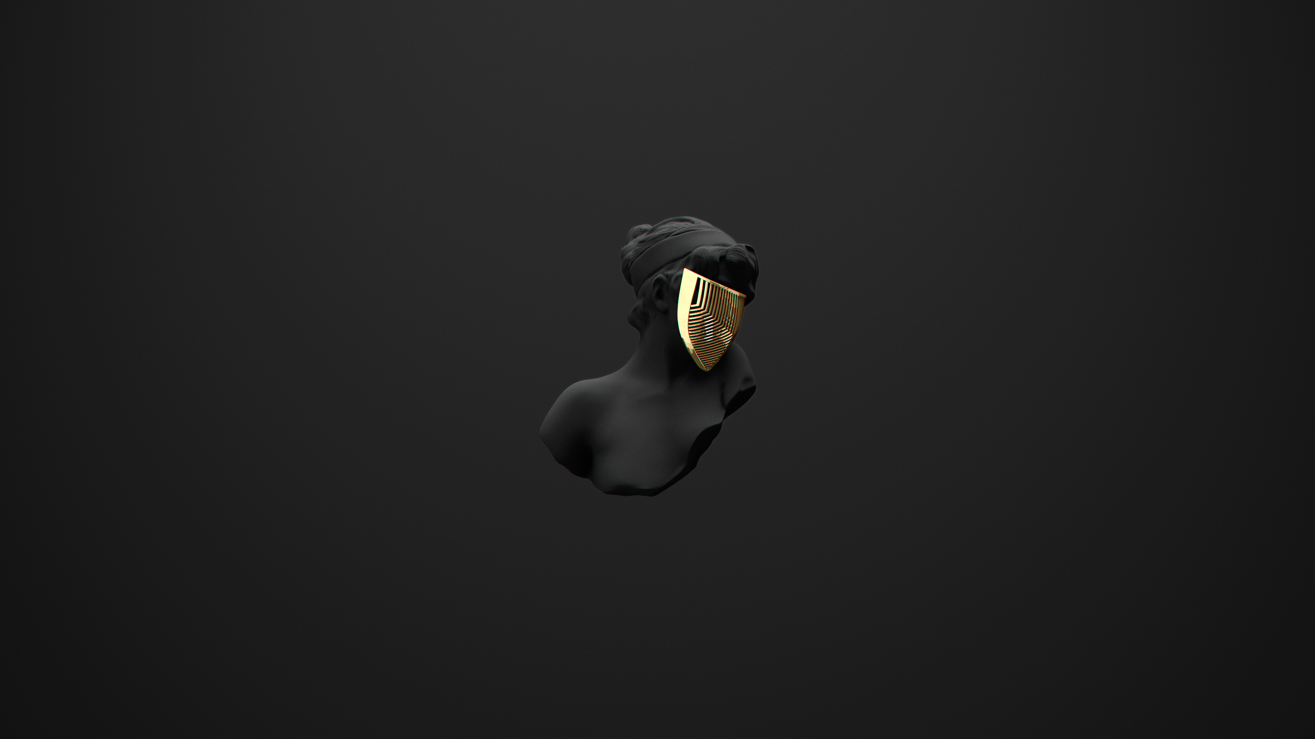 2560x1440 Can anyone turn the gold mask shown in this wallpaper into red