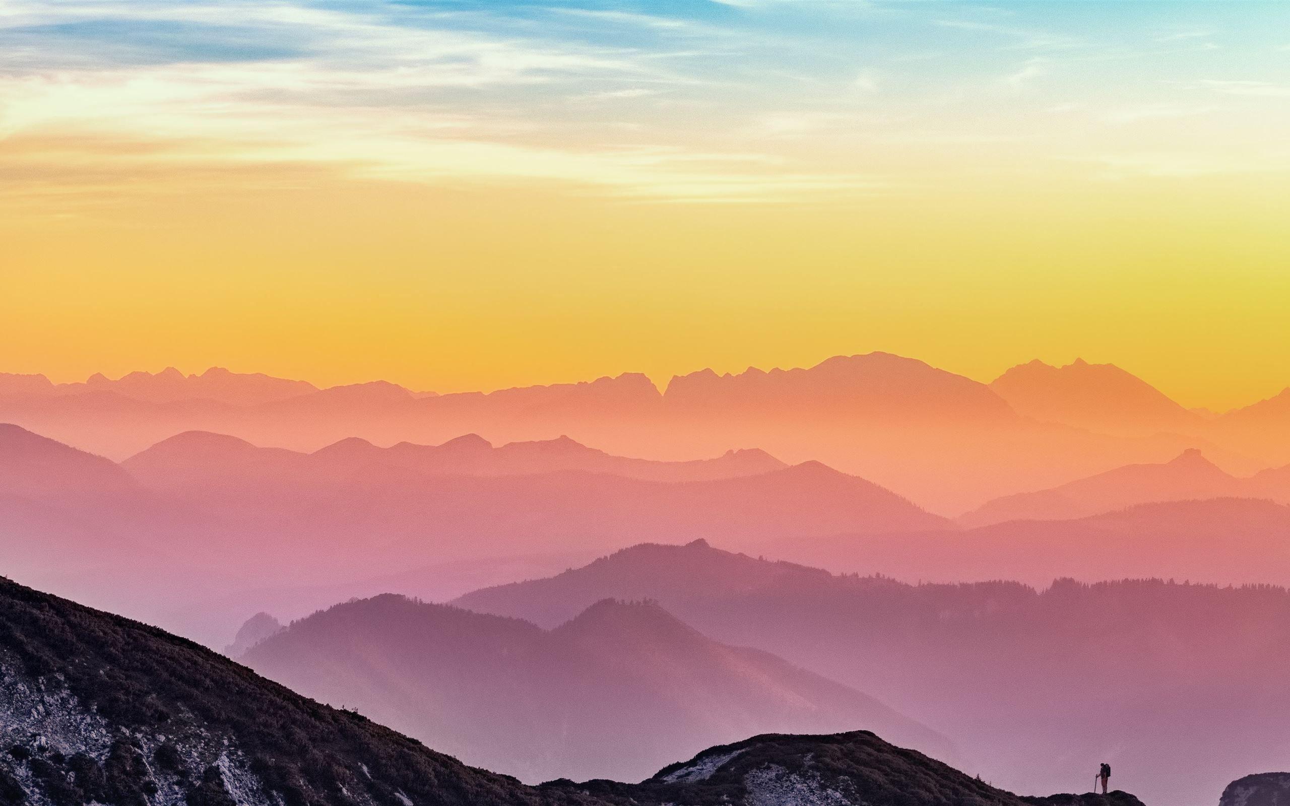 2560x1600 landscape photography of mountains MacBook Air Wallpaper Download