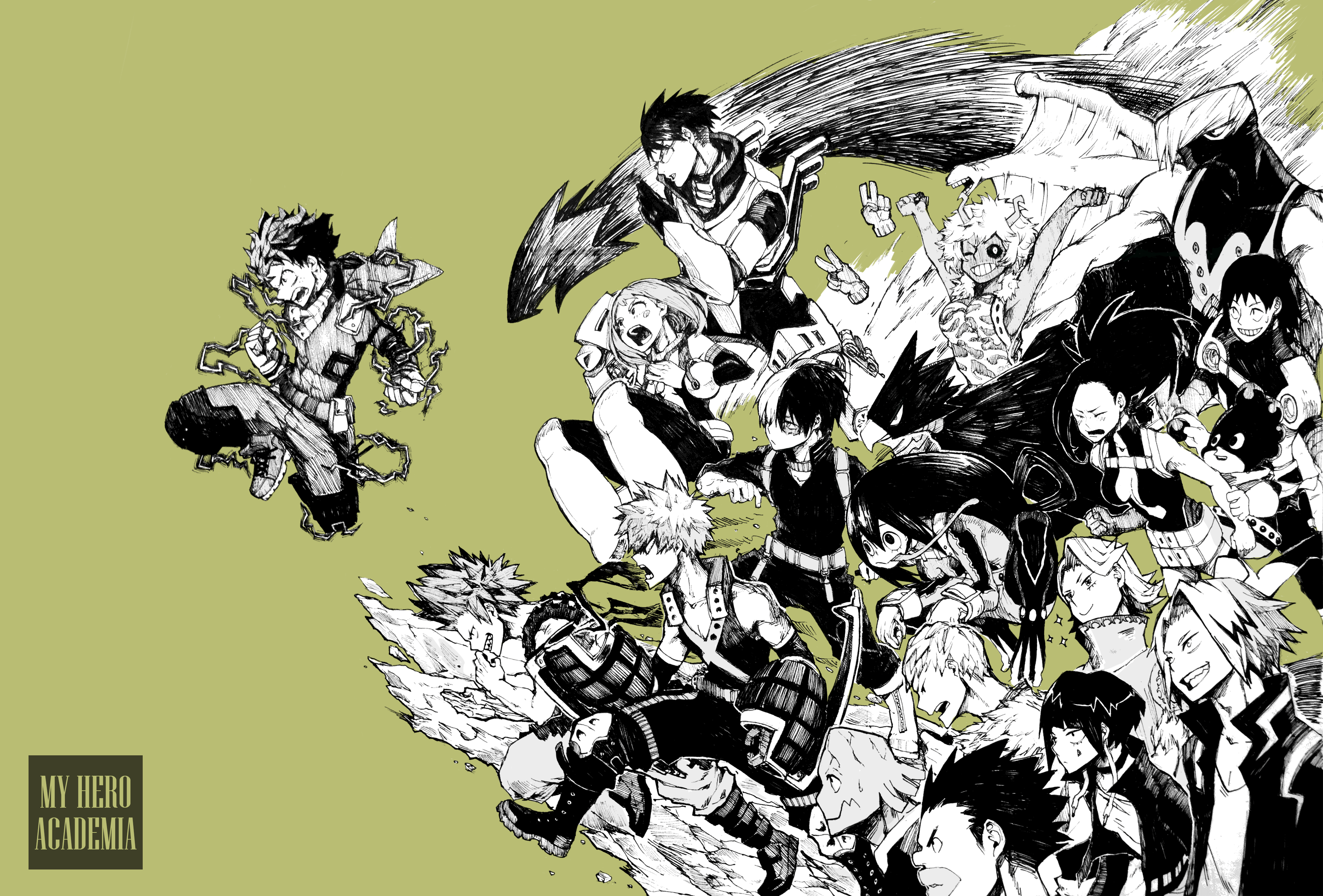 3894x2637 My Hero Academia 4K Ultra HD Wallpaper: Heroes Unite!