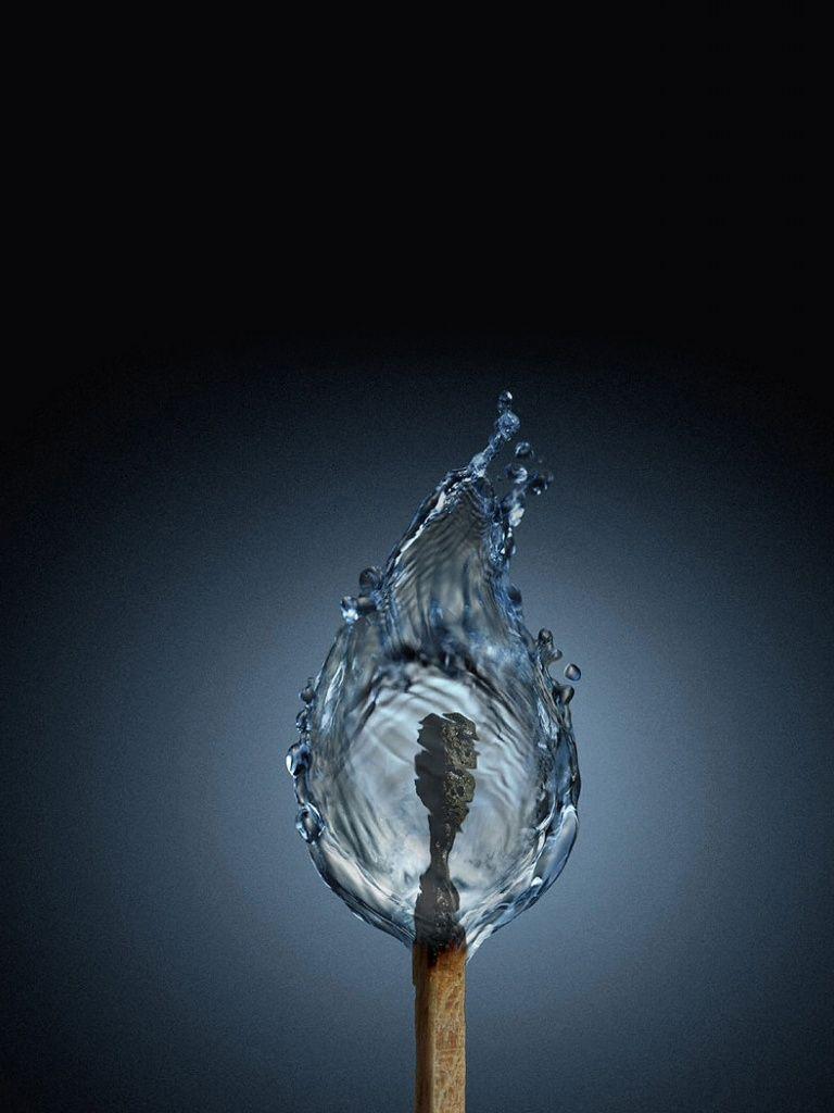 768x1024 Burning Water iPad mini wallpaper