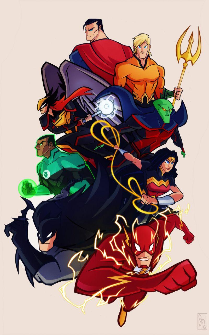 800x1280 Download 800x1280 wallpaper justice league, cartoon, dc comics