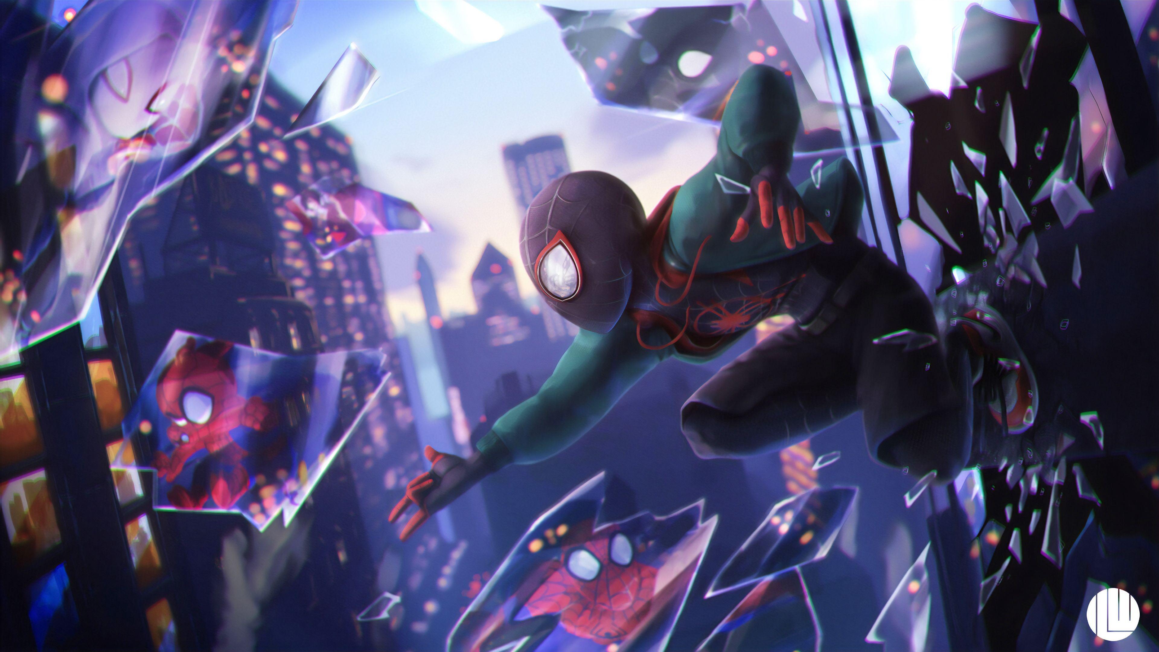 3840x2160 Wallpaper 4k Spider Verse All Heroes 4k Wallpaper, Artist