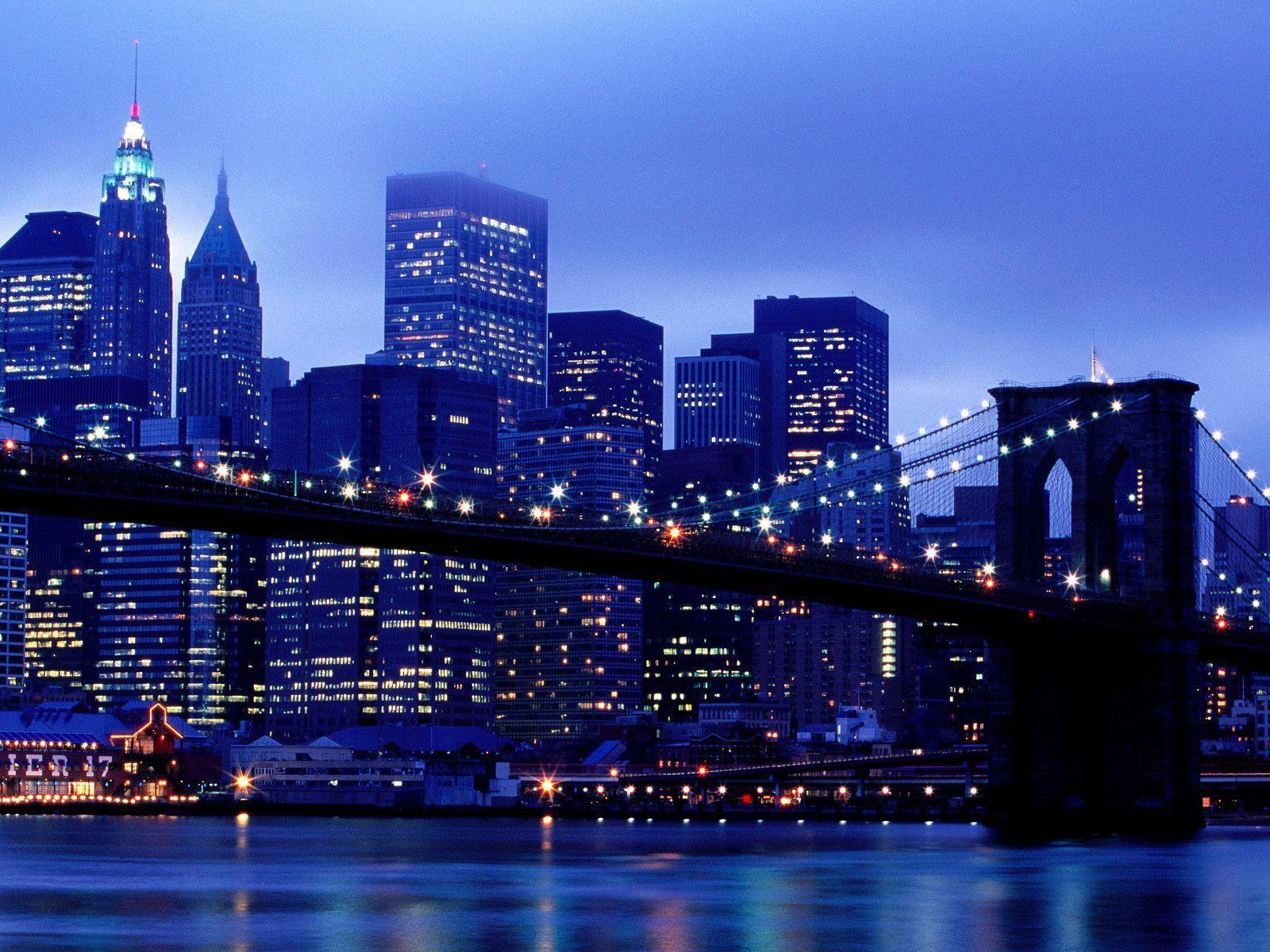 1600x1200 NYC At Night Wallpaper
