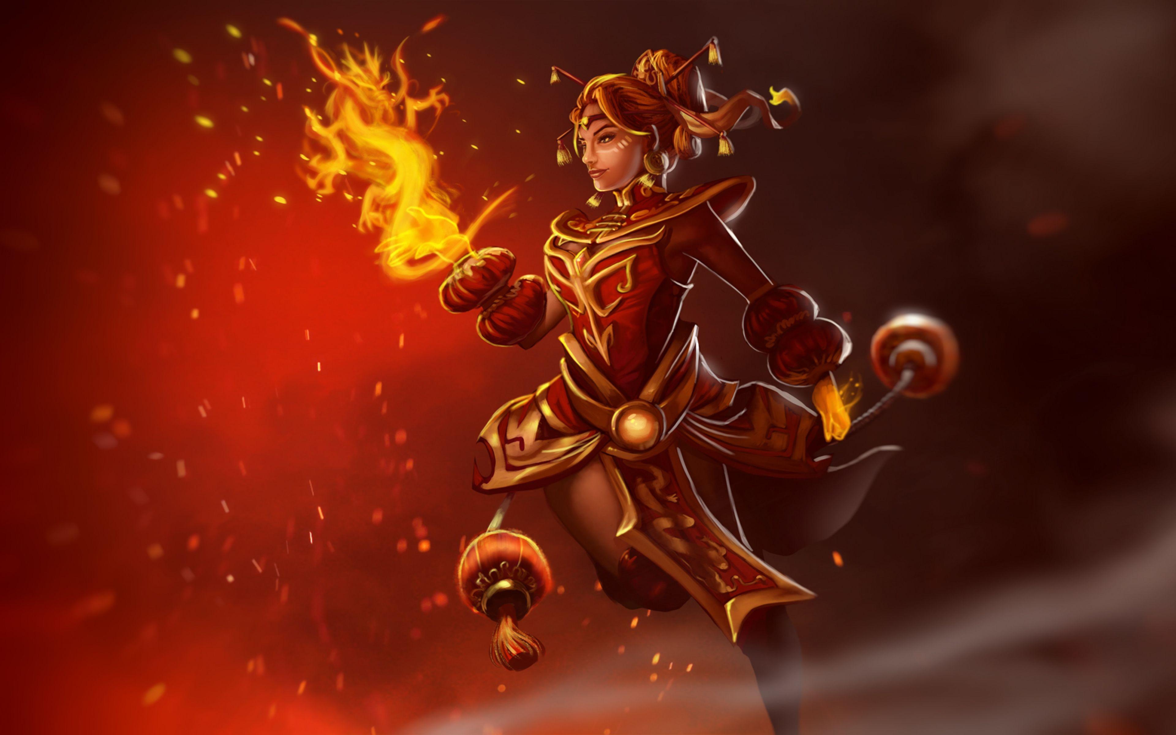 3840x2400 Lina The Slayer Girl Hero Dota 2 Ultra HD 4k Wallpaper HD