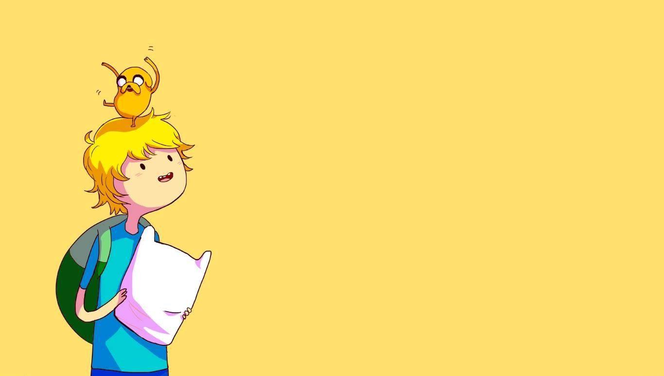 1366x773 #Jake the Dog, #Finn the Human, #Adventure Time, #fan art wallpaper HD Wallpaper