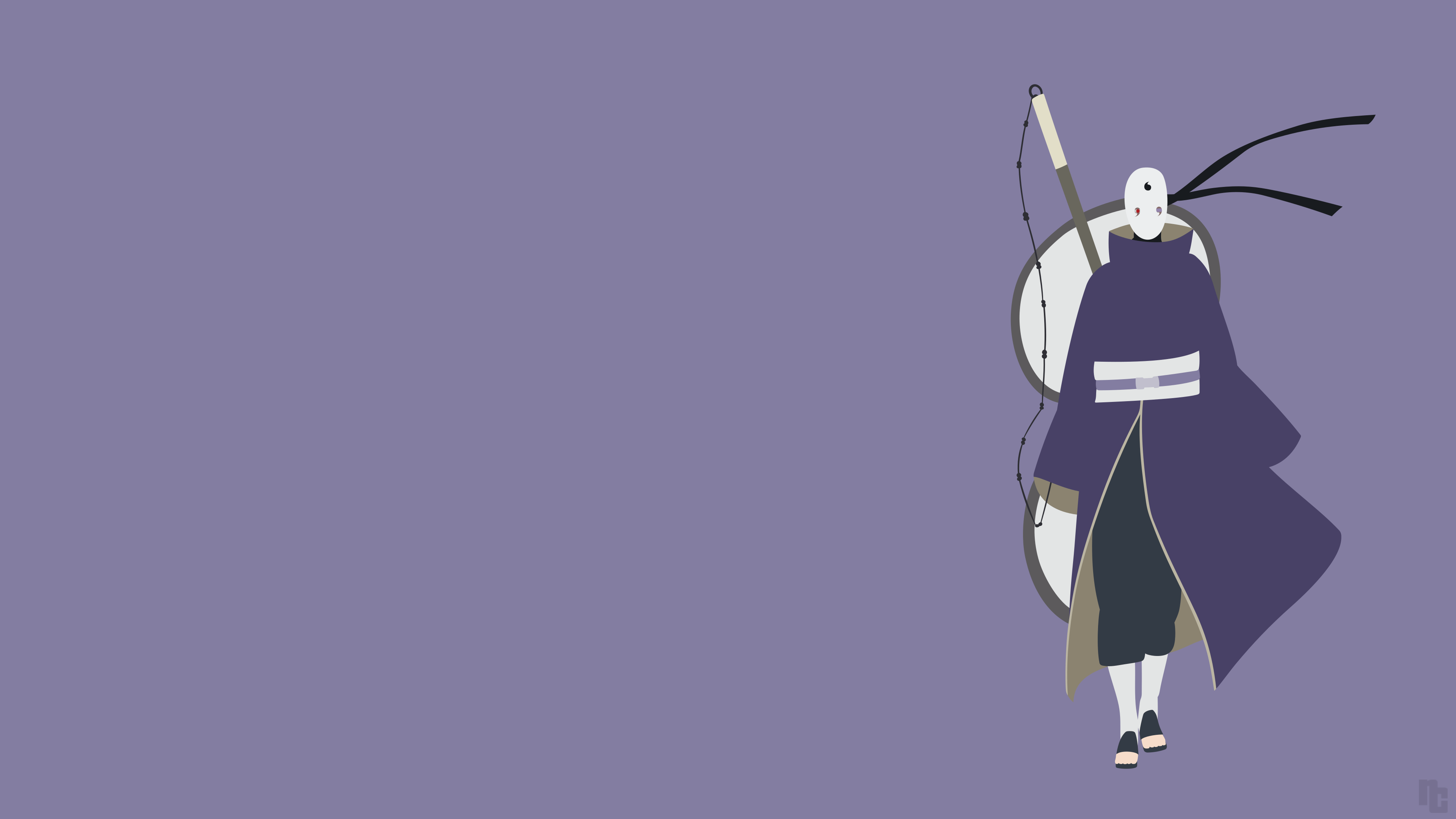 3840x2160 Obito Uchiha Minimalist Wallpaper