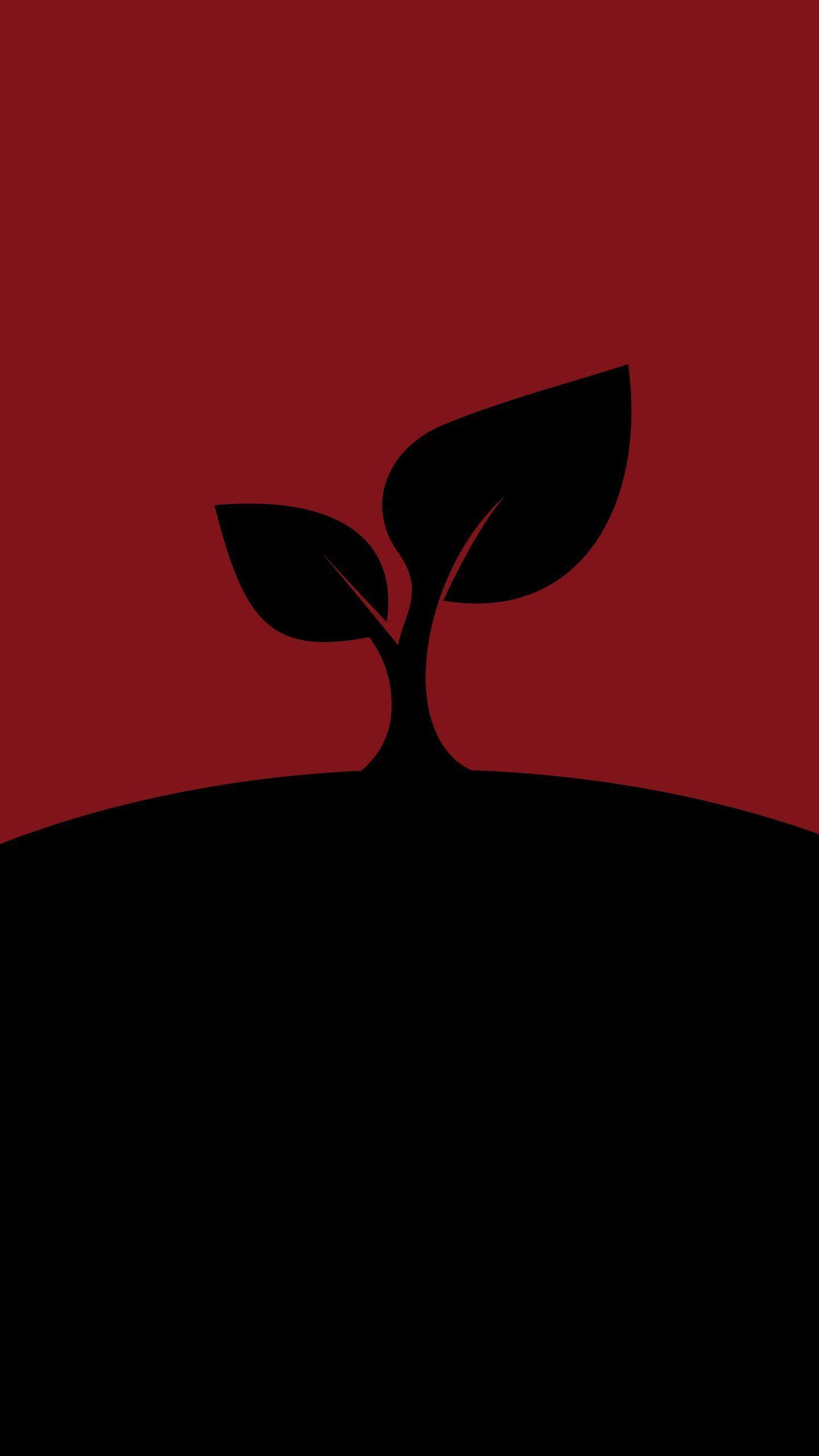 1440x2560 Download wallpaper 1440x2560 leaf, art, dark, vector, minimalism
