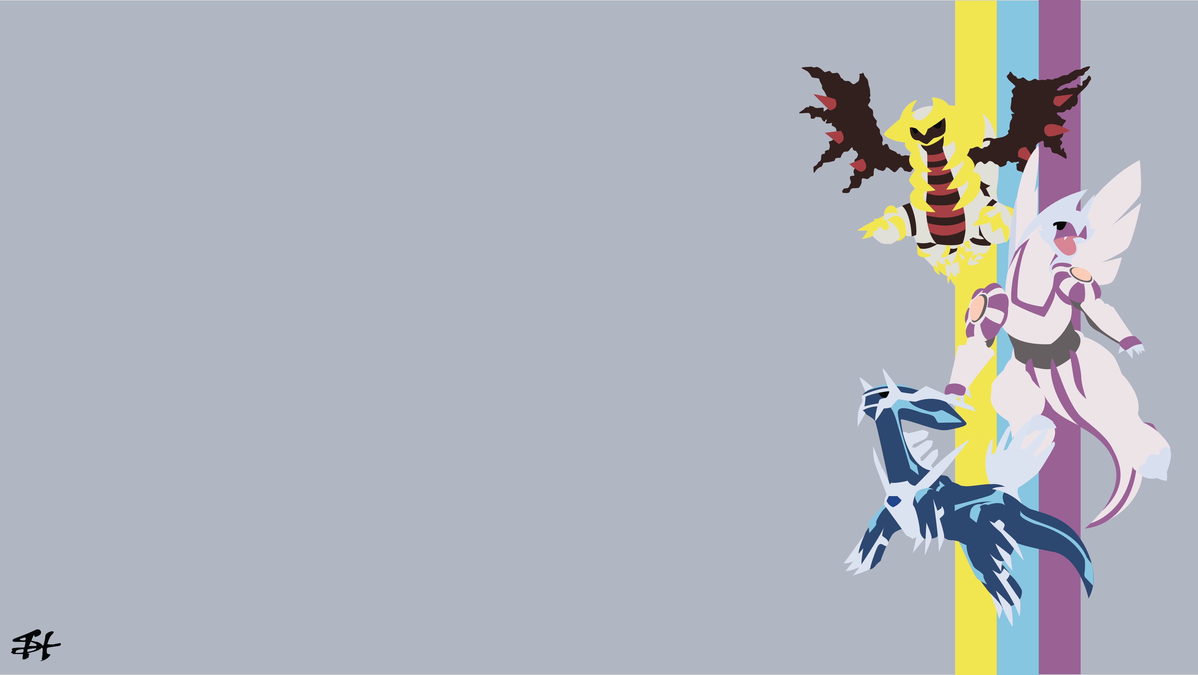 3840x2162 Ultra HD Wallpaper: Dialga, Palkia, and Giratina Awaken